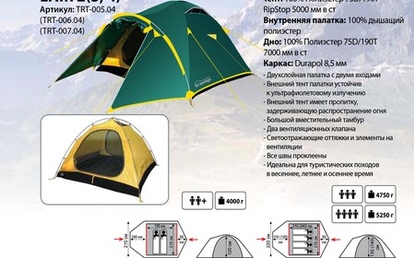 Палатка Tramp  Lair 4 местная | Палатки маршрутные
