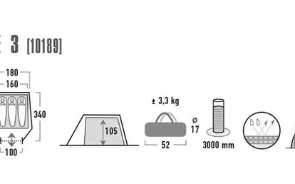 Палатка HIGH PEAK Kite 3 | Палатки маршрутные