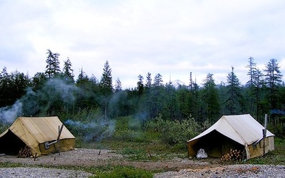 Палатка геологическая  брезентовая 4 местная 4ПП10 | Геологические лагерные палатки
